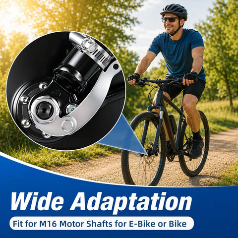 Two Pack Universal M16 Torque Arm Conversion Kit For E Bike Hub Motor Installations Front Or Rear Heavy Duty Bike Maintenance Tool For Adult Electric Bicycles Includes 86mm Arm 16x10mm Clamp Openings 3mm Arm Thickness on e-bike wheel