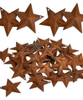 Rusty Barn Star Set Thirty Pieces Two Inch Metal Stars For Crafts Rustic Primitive Accents Vintage Home Farmhouse Wall Decor