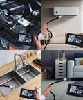 1080P HD Endoscope Camera With Light 4.3 Inch LCD Display IP67 Waterproof inspecting car engine, air vent, sink, and sofa
