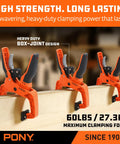 Four Pack Two Inch Quick Release Wood Clamps For Woodworking, Heavy Duty Ratcheting Clamps With Box Joint Design
