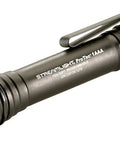 ProTac 1AAA Tactical Flashlight With High Low Strobe Modes Uses One AAA Battery Anti Roll Head Watertight Base Storage Compartment