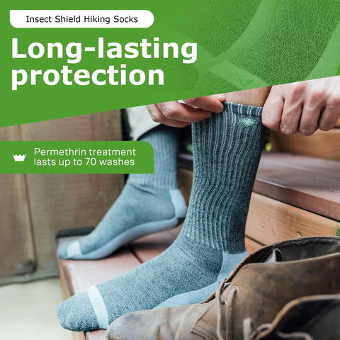 Lightweight Hiking Socks With Permethrin Bug Repellent For Mosquitoes, Ticks, And More, EPA-Registered Outdoor Gear For Men And Women