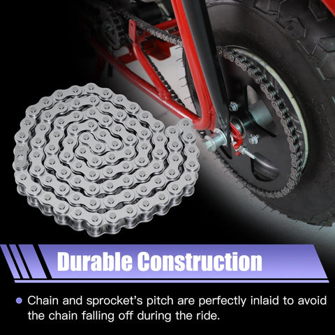 420 Chain With 60T Sprocket Kit For Mini Bike Fits Predator 212 196cc 200cc Engines, Includes 90 Link Rear Chain And 42 Link Jackshaft Chain, Compatible With CT200U BT200X CT200U EX Baja Warrior TrailMaster MB200 Axis M200