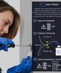 Person installing receiver for Battery-Free DIY Wireless Light Switch Kit With 150Ft RF Range Self-Powered By Kinetic Energy