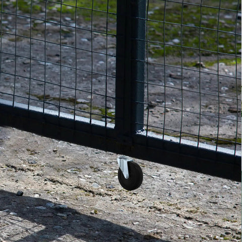 Beefy Heavy Duty Adjustable Gate Wheel with Rubber Caster and Iron Plate for commercial and residential fence gates
