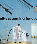 Man using Heavy Duty Drywall Sander With Vacuum And Extendable Handle Pro Grade 9.5 Amp Electric Sander with self-vacuuming function