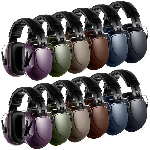 12 Pack Adults And Kids Ear Protection Earmuffs With 27 Db Noise Reduction, Noise Cancelling Hearing Protection For Gun Range