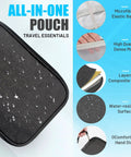 Ultimate Travel Cable Organizer Bag With Double Layer Tech Pouch waterproof surface and microfiber elastic bands