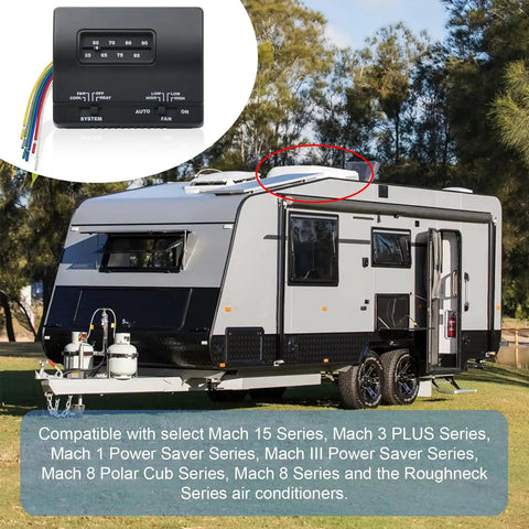 RV Thermostat For Mach Air Conditioners Heat And Cool Control Single Stage Replacement with camper and wiring