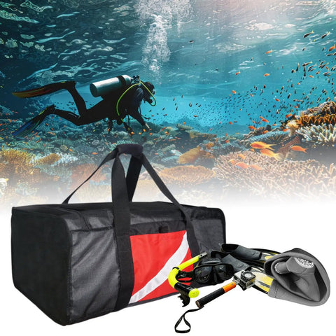 Rugged Large Mesh Dive Duffel Bag For Surf Scuba Snorkel Gear Beefy Heavy Duty PVC And 1600D Nylon Tote with dive equipment