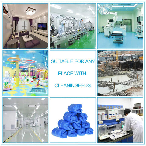 Disposable Shoe Covers One Size Fits All Super Durable CPE Material Waterproof Non Slip Dust Proof Boot Covers for Floors