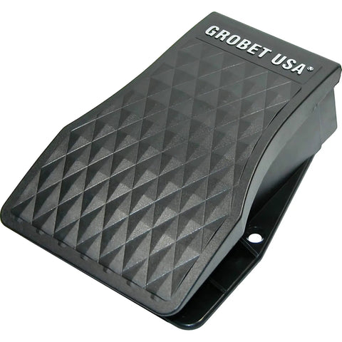 Close-up of a black foot pedal from the Pro Grade Flexible Shaft Motor Kit With Handpiece And Foot Pedal 110V High Speed 20000 RPM Ball Bearing Drive.