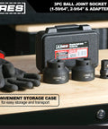 3 Piece Ball Joint Socket Set, 3/4 Inch Drive, For Chrysler Dodge Jeep with case
