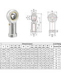 Half Inch Rod End Bearing With Pre Lubricated One Half Twenty Female Thread Right Hand For Industrial Linkages Built Tough With Nine Degree Misalignment Steel Body And Hardened Ball Joint For Heavy Duty Long Lasting Performance, 1/2-20 RH