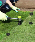 Using 6 Inch Garden Stakes Kit With 100 Heavy Duty Staples, 100 Protective Gaskets, Pick Hook And Rubber Mallet for landscape installation
