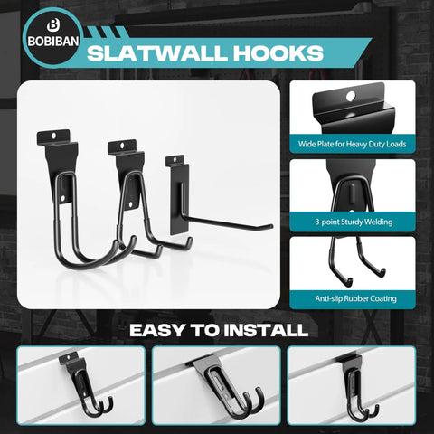 24 Piece Slatwall Accessories Kit With Metal Storage Baskets Heavy Duty Shelf Brackets Multi Size Hanging Hooks For Retail Store Fixtures And A Hella Organized Merch Display Setup