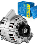 Front view of 125 Amp Alternator Replacement for Chevrolet Colorado, GMC Canyon, Hummer H3 and Isuzu I Series with packaging.