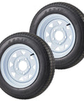 2 Pack 4.80-12 Trailer Tires On 12 Inch Rims With 5 Lug On 4.5 Inch Bolt Pattern 2.95 Inch Center Bore 4.8 Inch Wide Tread Versatile