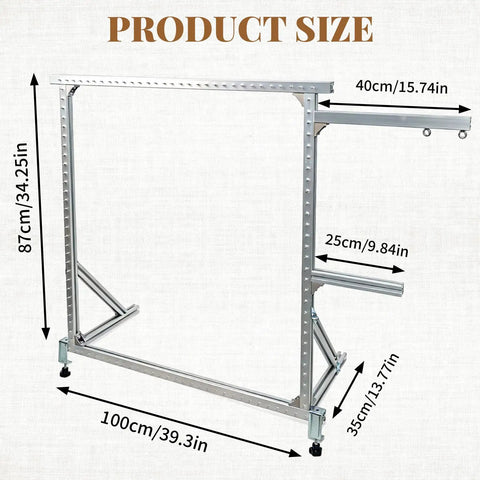 35.5 Inch Rug Tufting Frame Kit For DIY Carpet Making Aluminum Nail Frame Easy Setup Multi Purpose Tufting Tool For Guns Hand Tools Embroidery Machines Ideal For Beginners, aluminum frame size diagram