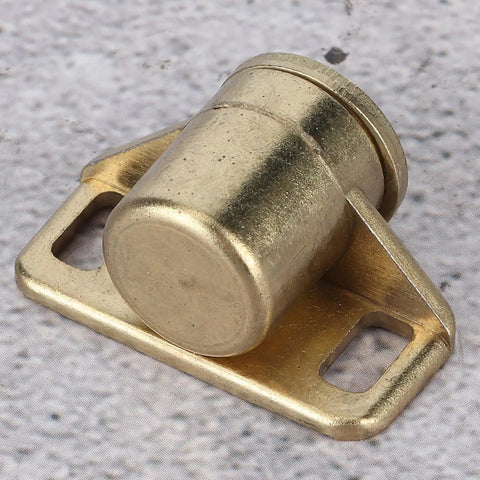 Close-up of Antique Gold Zinc Alloy Magnetic Door Catch Set 4 Pack, showing magnetic seal and zinc alloy material.