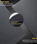 Extra Wide Exercise Mat For Home Gym Flooring Non Slip Durable Cardio Mat Great For Plyo MMA Jump Rope And Weight Training 6x4 6x5 Or 6x6 7mm Thick Shoe Friendly Indoor Or Outdoor Use showing double-sided grip and thickness details