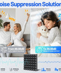 12 Pack Soundproof Foam Panels Ditch The Echo Now With Self Adhesive Peel And Stick Ultra High Density Wall Acoustic Tiles for noise reduction.