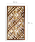 Kumiko DIY Kit With Kakuasa No Ha Pattern Ready To Assemble Wall Art, 154 Wood Pieces In Basswood, Cherry Wood, And Black Walnut
