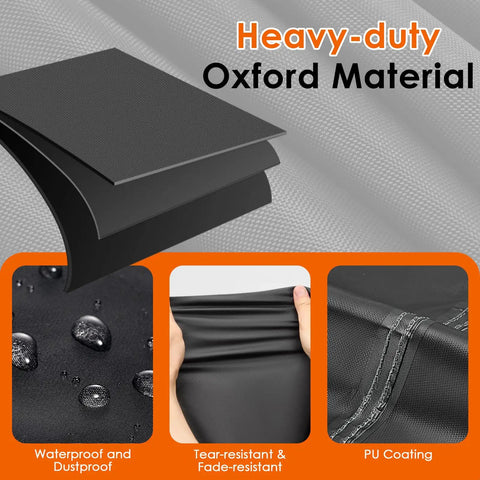Heavy Duty Outdoor Cooler Cart Cover Fits Large 125 Qt Carts And Bar Carts, material detail, heavy duty Oxford fabric.