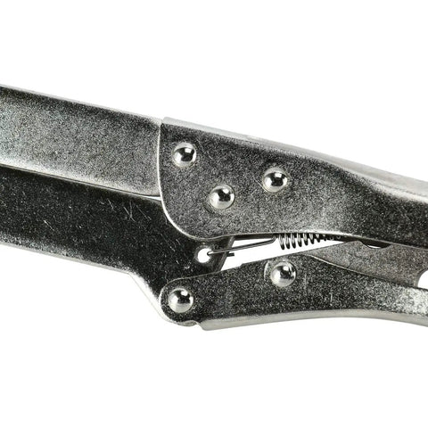Heavy Duty Motorcycle Clutch Holding Tool With Hella Wide Adjustable Jaws For Square Tooth Hubs And Flywheels, close-up view of jaws.