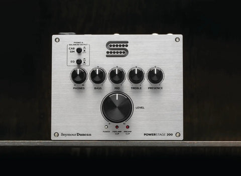 Front view of PowerStage 200 Pedalboard Amp For Guitarists Compact 200 Watt Power Amp with control knobs for pedals and modelers
