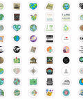 Geography Stickers Pack For Water Bottles And Laptops Dope Waterproof Vinyl Decals Featuring Maps And Landmarks 100 Piece Set