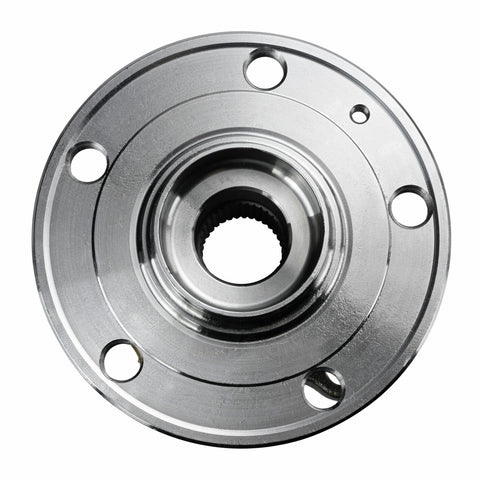 Front view of Beefy Front Wheel Bearing Hub Assembly Direct Fit For Audi A3 Q3 TT And Volkswagen Beetle Passat Golf Jetta Tiguan CC