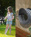 Heavy Duty Wall Mount Garden Hose Holder With High Carbon Steel Construction Outdoor No Fuss Hose Hanger Rack For Up To 125 Feet Of Hose