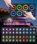 Hands operating Beefy 8 Gang Switch Panel 12V 24V IP68 Waterproof With Four Modes Toggle Momentary Pulse SOS Eight Color Backlit