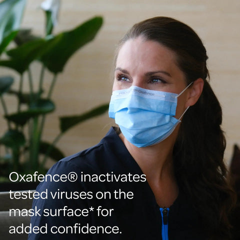 Protective Face Mask With Virus Inactivation Tech FDA Cleared ASTM Level 3 Medical Grade Surgical Mask For Lab Tested Virus Inactivation 99.9 Percent In Minutes 50 Masks Per Box