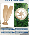 52 Inch Modern Wood Ceiling Fan blades showing natural wood texture and eco-friendly design highlights