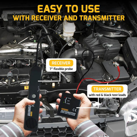 Open And Short Finder For Automotive Circuits Circuit Tester And Tone Generator Wire Tracer For 6 To 42V Cars Cable Breaker Locator Fault Finder Tool For Pro Grade Diagnostic And Easy DIY Friendly Wire Tracing Behind Panels