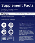 Supplement facts of Lithium Orotate 10mg Trace Mineral Supplement For Daily Balance And Sharp Focus, Vegan Non-GMO Capsules, 30 Count