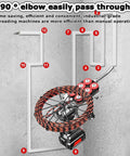 Automatic Wire Stringing Machine For Electricians Smooth Operator Cable Threader navigating 90° elbow in conduit wiring.