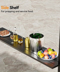 Side shelf of Hardtop Outdoor Grill Gazebo 12x6 With Side Shelf Bottle Opener And Hooks Rustproof Steel Frame Fade Resistant Canopy