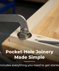 Portable Pocket Hole Jig System With Adjustable Position Sliders And Clamp Adapter for woodworking on wooden board