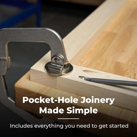 Portable Pocket Hole Jig System With Adjustable Position Sliders And Clamp Adapter for woodworking on wooden board