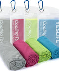 4 Pack Cooling Towels For Gym And Outdoors 40x12 Inches Soft Breathable Microfiber Instant Chill Reusable Sweat Towels Multicolor