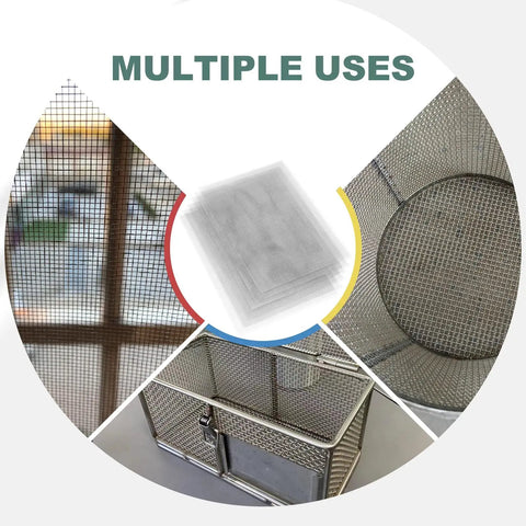 Six Pack 304 Stainless Steel Wire Mesh Screen With 1mm Holes and 20 Mesh No Rust Durable Heavy Duty Heat Resistant Metal in use