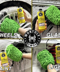 Complete All In One Car Wash And Detailing Kit With Soap Interior Cleaner Wheel Cleaner Wheel Brush Drying Towel And More label