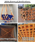 Heavy Duty Polyester Cargo Lifting Net 2.5m X 2.5m 8.2ft X 8.2ft Ultra Rugged Transport Net With Reinforced Stitching in four applications