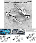 Two Pack CNC Aluminum Ball Stud Bolt 8mm Ball Stud For Gas Struts Bonnet Lifters M6 Thread Chrome Finish