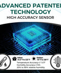 Advanced patented technology high accuracy sensor for Weather Station With 3 Wireless Indoor Outdoor Sensors Color LCD Display Digital Thermometer And Humidity Monitor With Custom Alerts And Adjustable Backlight USB Port And 500 Feet Range.