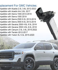 Mass Air Flow Sensor Replacement For Chevy Silverado Tahoe Traverse 2014-2020 Fitment For GM Trucks And SUVs Durable OEM-Quality MAF Sensor For Better Idle And MPG. Black MAF sensor with mounting tabs shown above GMC SUV