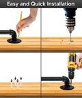 Easy installation process for Built Tough 10 Foot Wall Handrail For Indoor Stairs with step by step visuals.